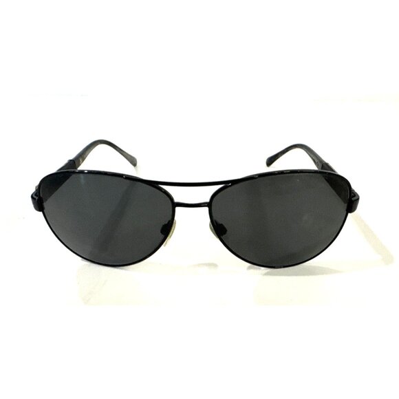 Men's Burberry Black Aviator Sunglasses with Plaid Fabric on Sides (Pre-owned) - Picture 1 of 8